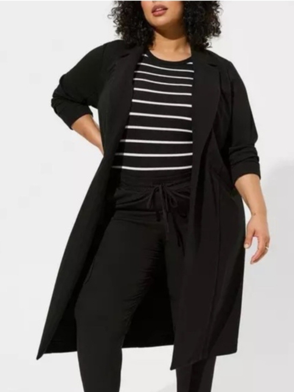 torrid Black Longline Blazer Jacket Double Knit Sz. 3X. NWT.